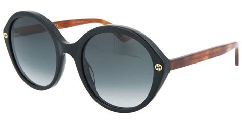 gucci round/oval sunglasses|gucci ladies oval sunglasses black.